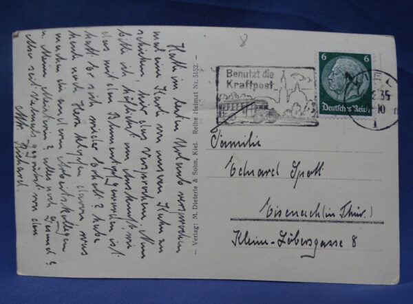 WWII German Postcard Pocket Battleship Admiral Scheer - Image 2
