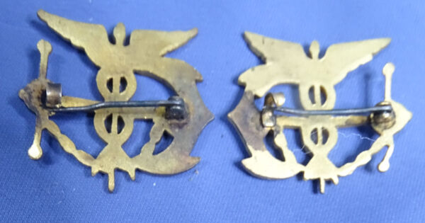 Pair 1920s Public Health Service Collar Insignia - Image 2