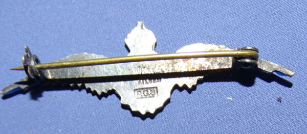 WWII Sterling 2 inch Royal Canadian Air Force Enamel Wing - Image 2