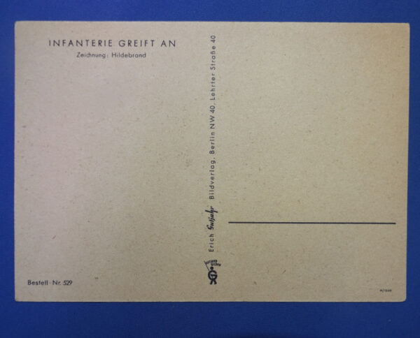 WWII German Infantry Machine Gun Scene Postcard - Image 2