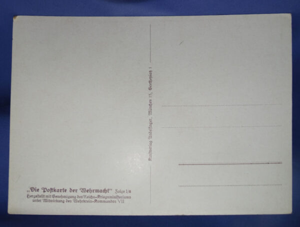 WWII German Army Band Marching Postcard - Image 2