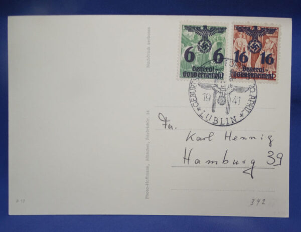 WWII German Hitler with Troops Postcard - Image 2