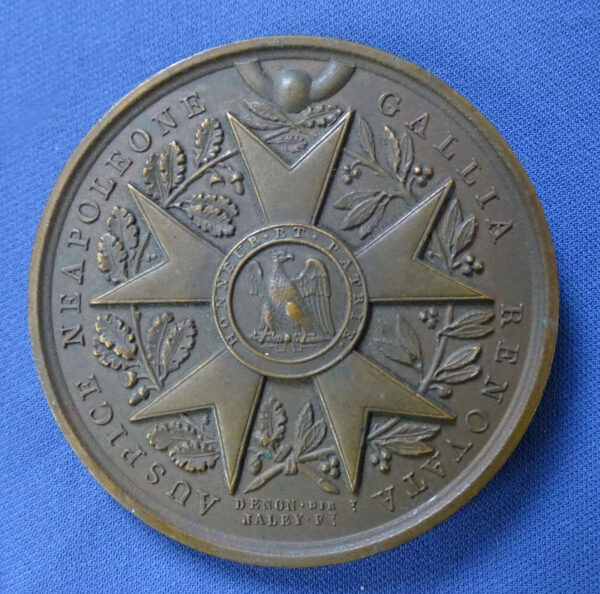 French Auspice Neapoleone Gallia Renovata Bronze Medal - Image 2
