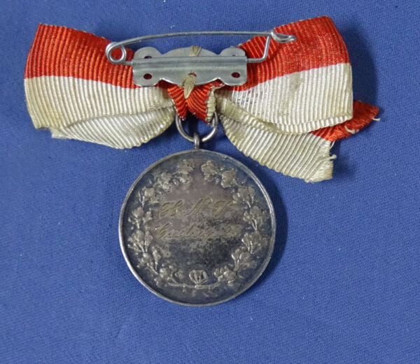 WWI German Silver Medal Fur 25 Jahr Mitgliedschaft Named - Image 2