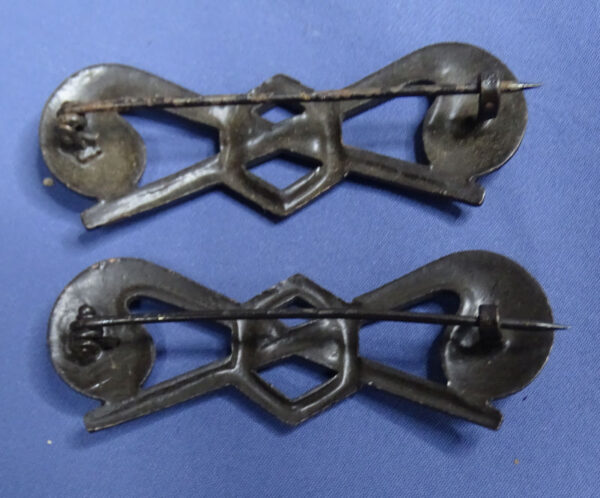 Pair WWI Officer's Chemical Corps Collar Insignia - Image 2