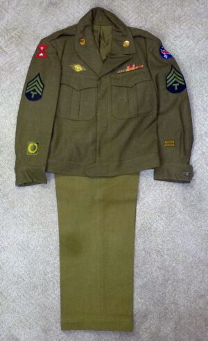 WWII U.S. Army Signal Corps Tenth Army / Southwest Pacific Theater Forces Technical Sergeant's Uniform with G.I. Laundry Marks