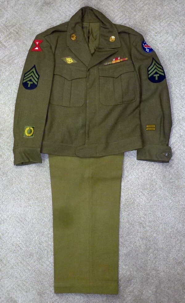 WWII U.S. Army Signal Corps Tenth Army / Southwest Pacific Theater Forces Technical Sergeant's Uniform with G.I. Laundry Marks