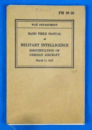 1942 FM 30-35: Military Identification Manual on Identification of German Aircraft