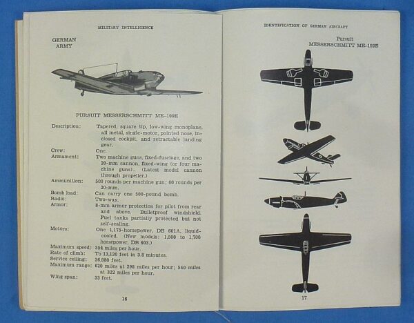 1942 FM 30-35: Military Identification Manual on Identification of German Aircraft - Image 4