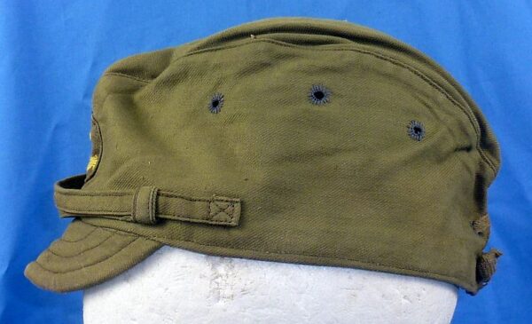 Near Mint WWII Japanese Navy EM Green Cotton Field Cap - Image 5