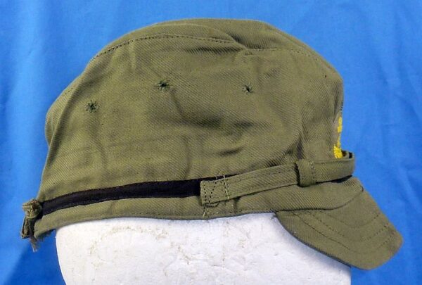 Near Mint WWII Japanese Navy Petty Officer Green Cotton Field Cap - Image 3