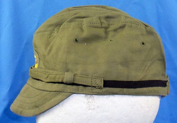 Near Mint WWII Japanese Navy Petty Officer Green Cotton Field Cap - Image 5