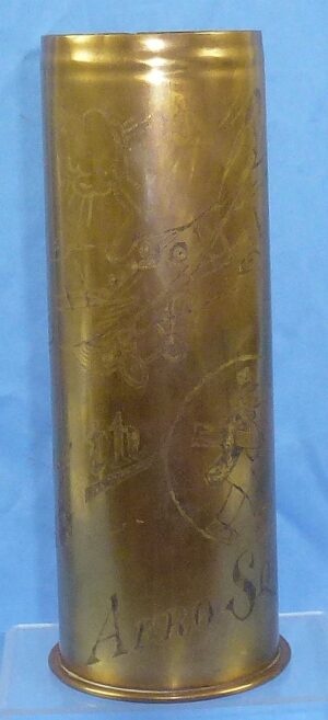 WWI 11th Aero Squadron Trench Art Shell Casing