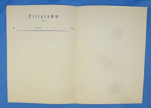 Third Reich Deutsche Reichspost Commemorative Telegram Folder with Zeppelin and Seaplane - Image 2
