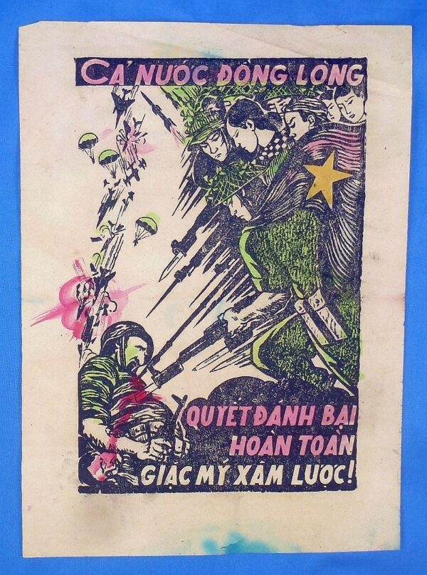Small Vietnam War North Vietnamese Propaganda Poster