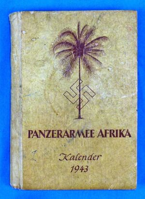 1943 Panzerarmee Afrika Pocket Calendar and Diary