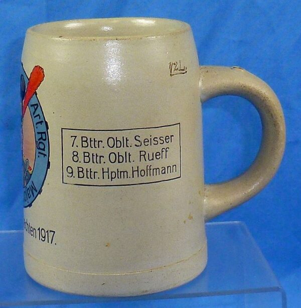 Christmas 1917 11th Royal Bavarian Field Artillery Regiment Service Stein - Image 3