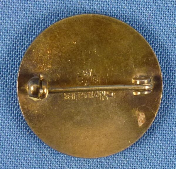 WWII American Red Cross Motor Corps Volunteer Sterling Badge - Image 2
