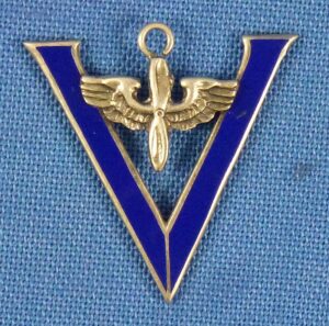 WWII Sterling Army Air Force "V for Victory" Pendant