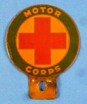 WWII Red Cross Motor Corps Car Plaque