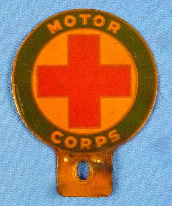 WWII Red Cross Motor Corps Car Plaque
