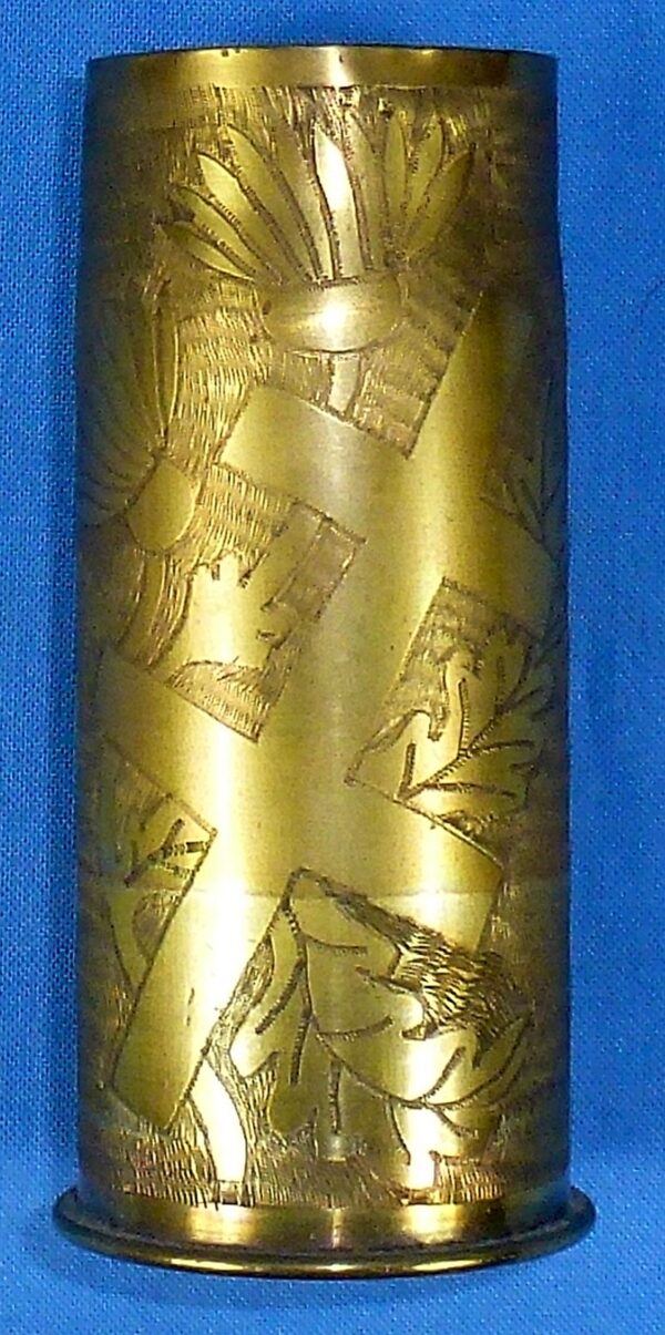 WWI Cross of Lorraine Trench Art Shell Casing