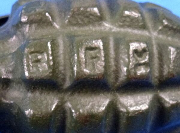 Post WWII MK 2 Hand Grenade Marked "RFX" - Image 3