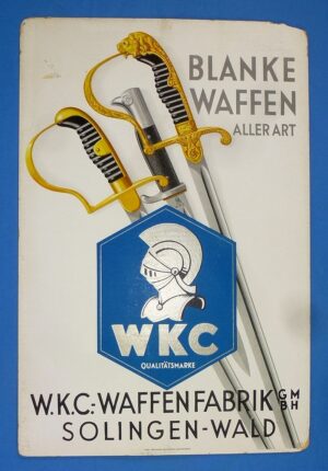 Third Reich WKC Dagger and Sword Manufacturer Standing Advertising Sign