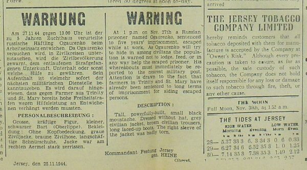 1944 Newspaper of the British Channel Island of Jersey Under German Occupation - Image 3