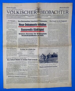 1942 Volkischer Beobachter Nazi Party Newspaper
