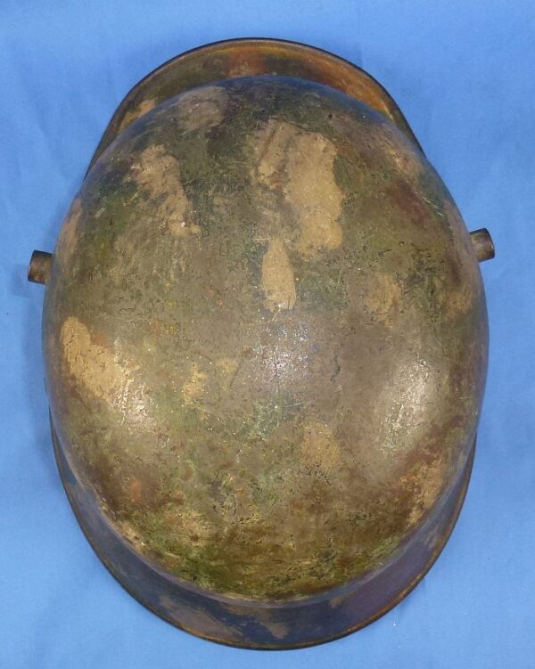 Camouflage Battle Damaged M1916 German WWI Combat Helmet by Eisenhuttenwerk - Image 7