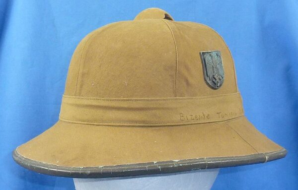1942 Dated German Army Pith Helmet with G.I. Capture Annotation
