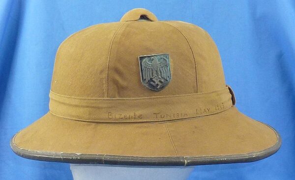 1942 Dated German Army Pith Helmet with G.I. Capture Annotation - Image 5