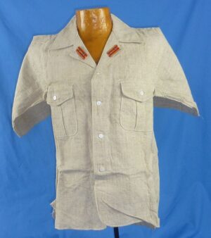 WWII Japanese Army Lieutenant Tropical Heavy Linen Shirt