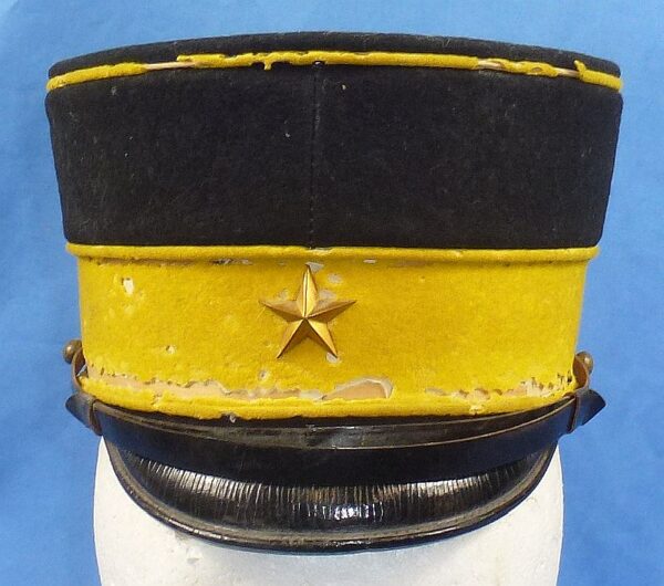 Meiji Era Russo-Japanese War Army Artillery EM/NCO Visor Cap - Image 2