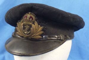 Named British Royal Navy Officer Visor Cap