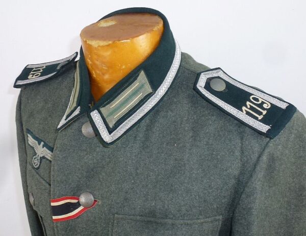 WWII German Army M36 119th Infantry Regiment Unteroffizier Tunic - Image 3