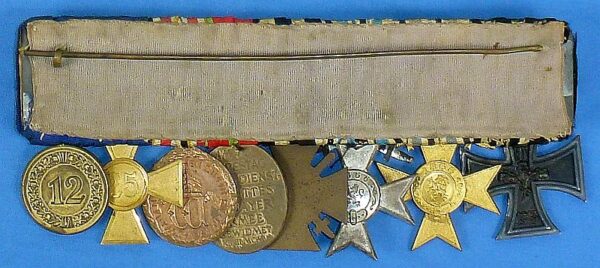 Imperial Bavarian / Third Reich Army Eight Place Medal Bar - Image 4