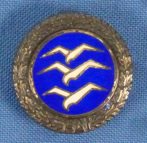 Numbered Third Reich Class "C" Glider Proficiency Lapel Buttonhole Badge in 935 Silver
