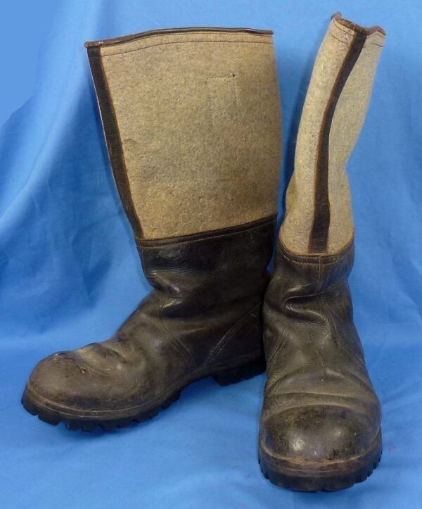 WWII German Felt and Leather Winter Boots