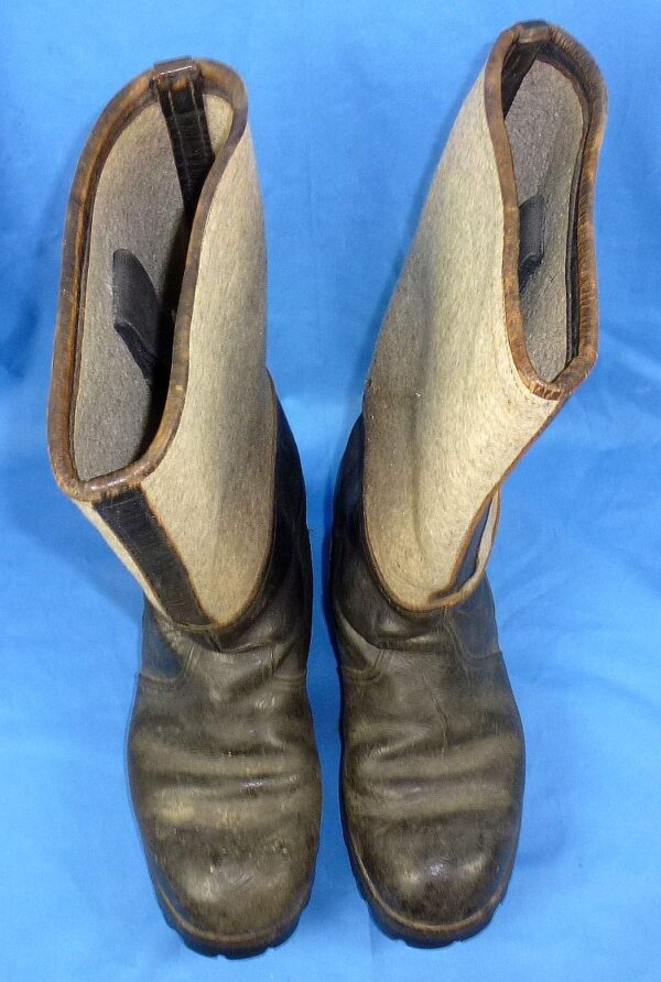 WWII German Felt and Leather Winter Boots - Image 4