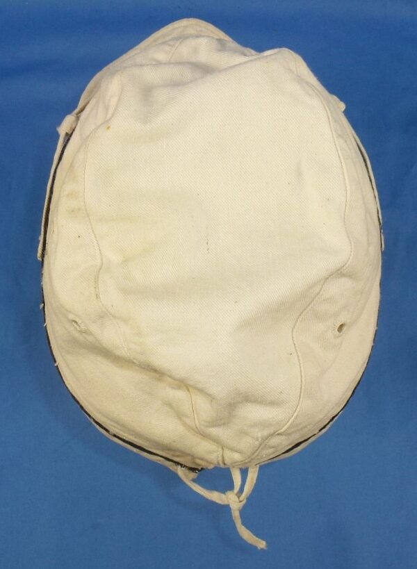 WWII Japanese Navy Petty Officer White Cotton Field Cap - Image 6