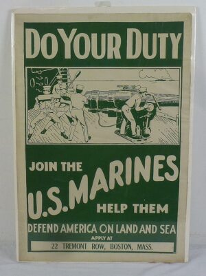 WWI U.S. Marine Corps Recruiting Poster