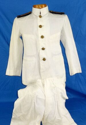 Named WWII Japanese Navy Ensign's White Summer Uniform