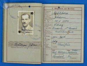 WWII Wehrpass & Currency Note of a Concentration Camp Guard
