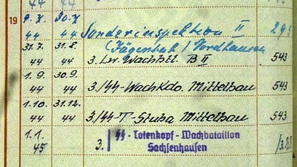 WWII Wehrpass & Currency Note of a Concentration Camp Guard - Image 5