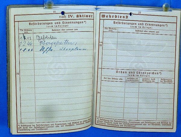WWII Wehrpass & Currency Note of a Concentration Camp Guard - Image 6