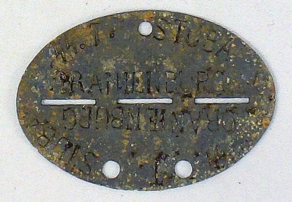 SS Stuba Concentration Camp Oranienburg Identification Disk