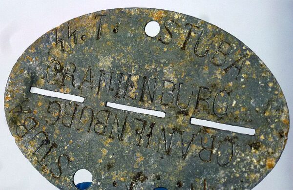 SS Stuba Concentration Camp Oranienburg Identification Disk - Image 2