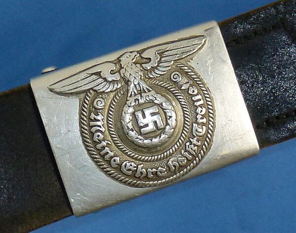 Named, RZM and VA SS 1937 Marked SS EM/NCO Belt and Buckle - Image 3